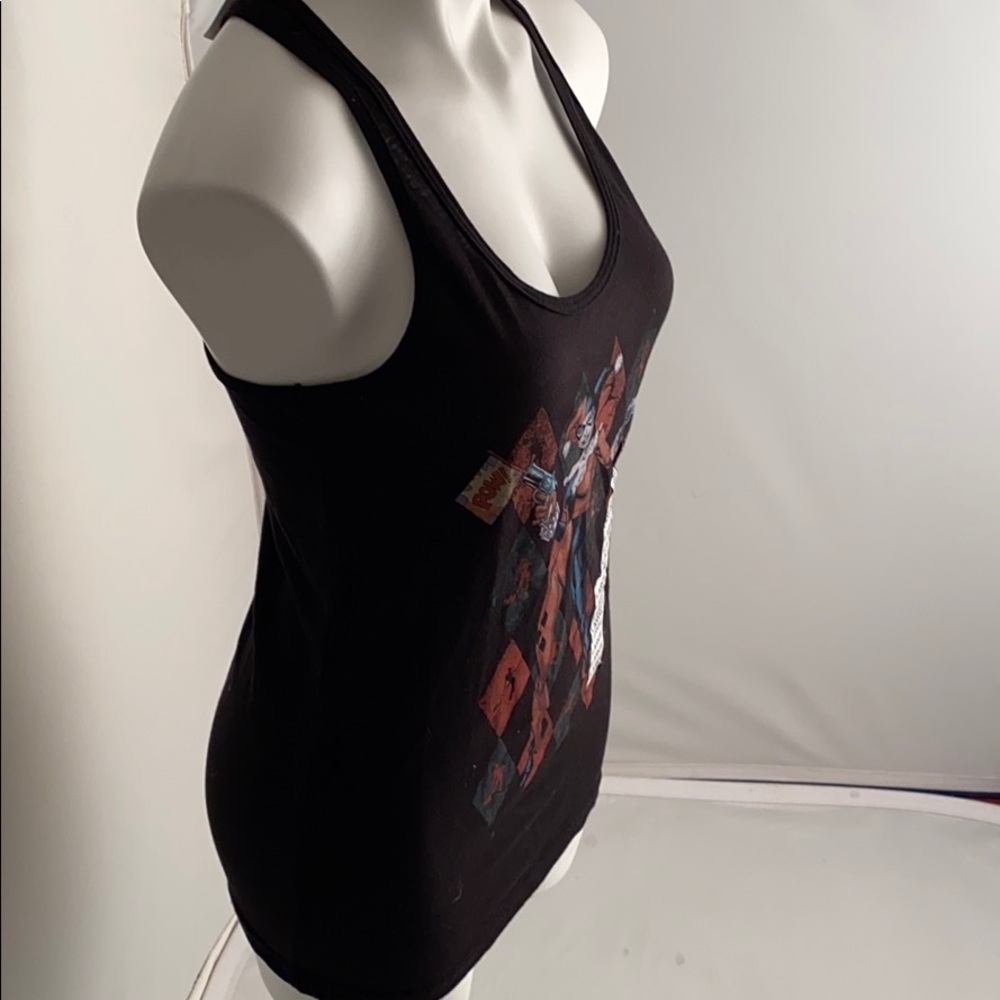 DC Comics Harley Quinn black multicolor tank top L - Picture 2 of 11